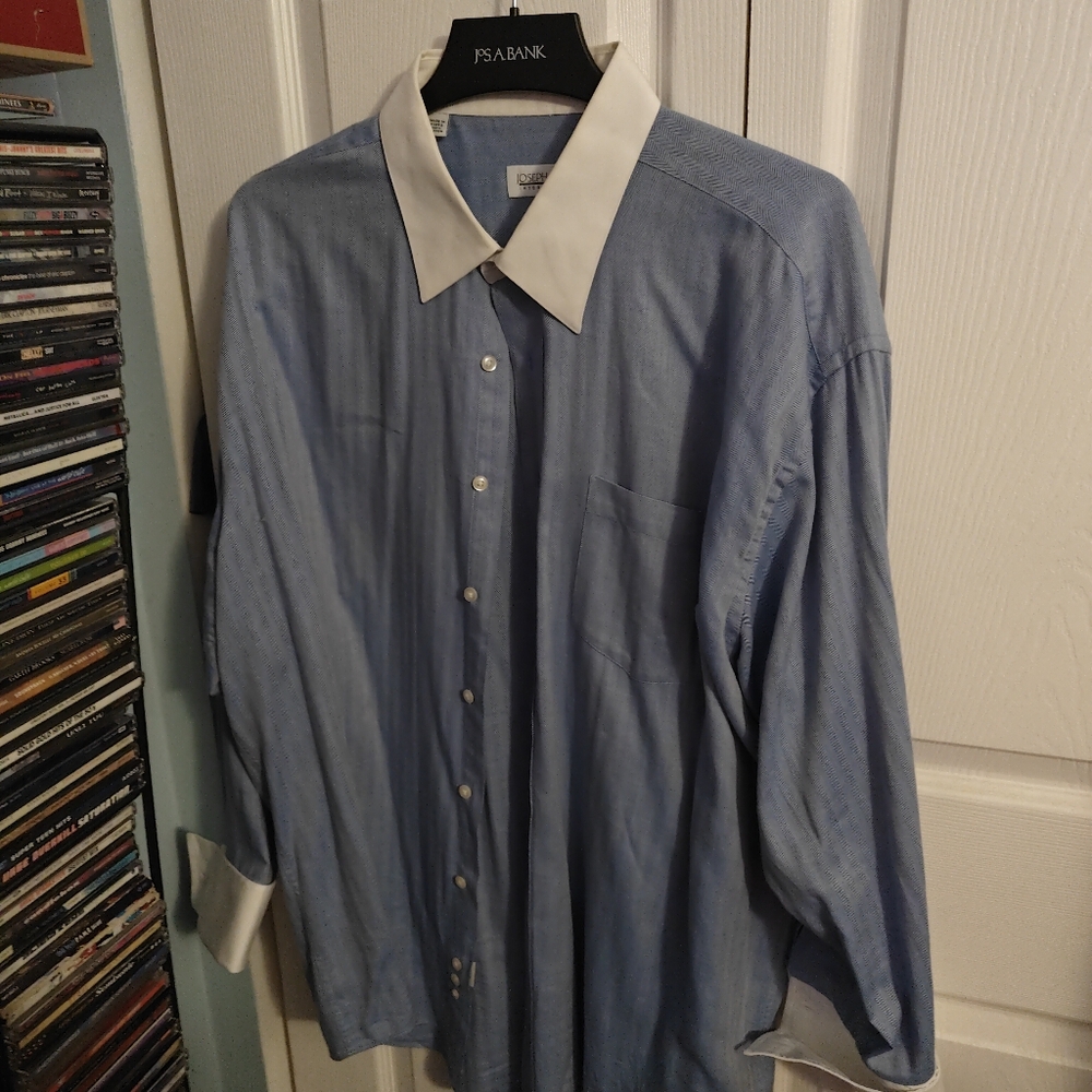 Joseph & Feiss Blue and White Dress Shirt